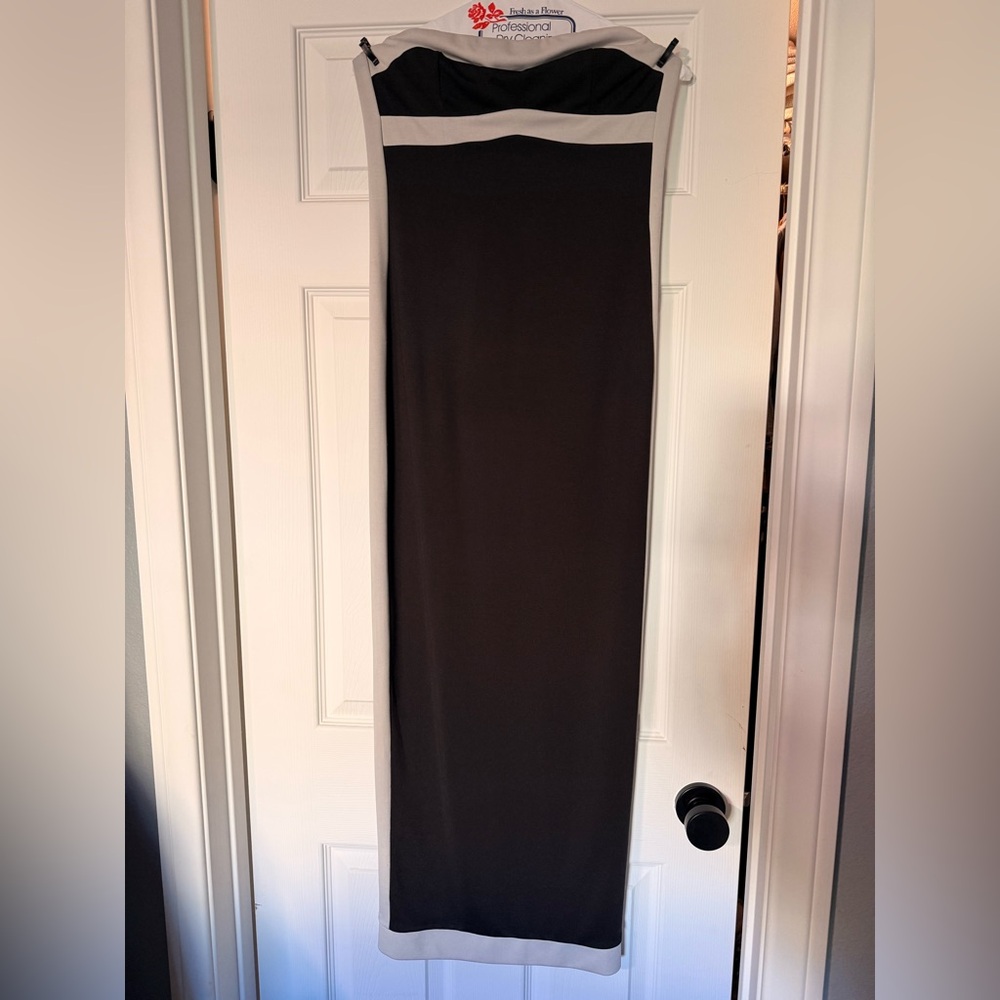 Chic Black and White Maxi Dress